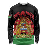 Personalized Malawi Independence Day Long Sleeve Shirt Coat Of Arms Flag Style