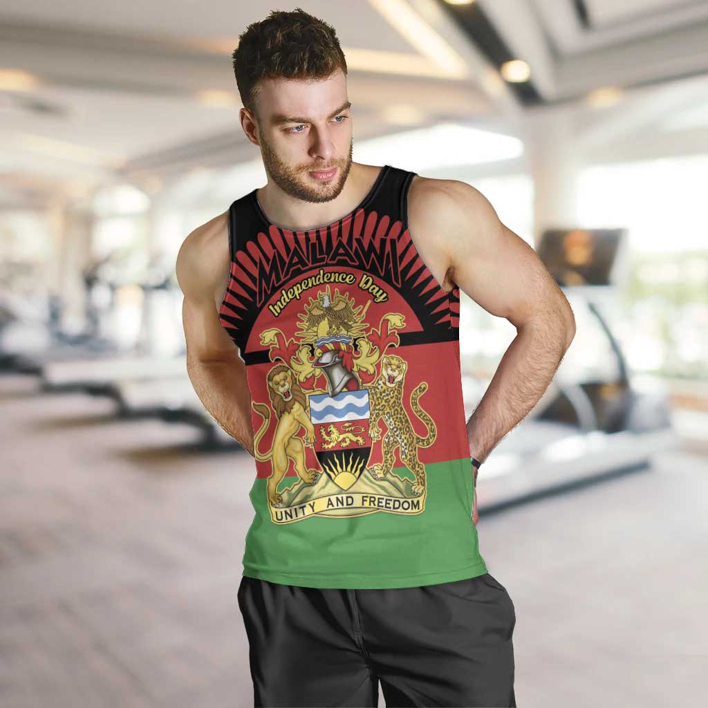 Personalized Malawi Independence Day Men Tank Top Coat Of Arms Flag Style