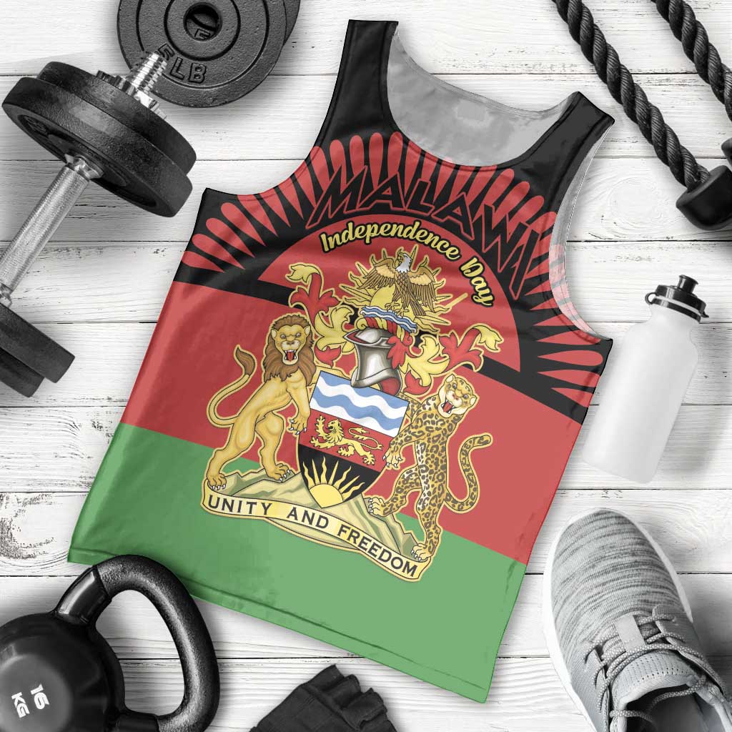 Personalized Malawi Independence Day Men Tank Top Coat Of Arms Flag Style