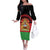 Personalized Malawi Independence Day Off The Shoulder Long Sleeve Dress Coat Of Arms Flag Style