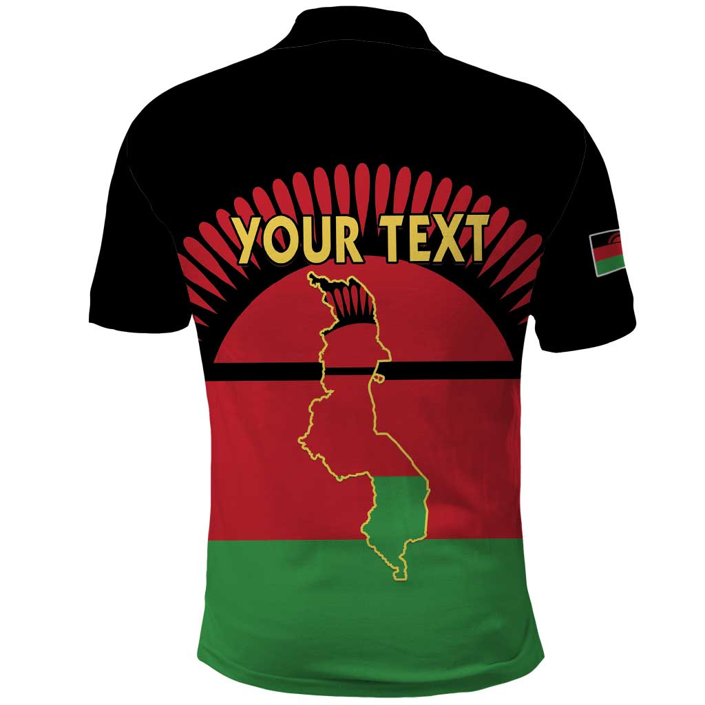 Personalized Malawi Independence Day Polo Shirt Coat Of Arms Flag Style