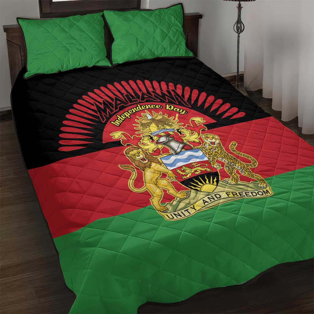 Malawi Independence Day Quilt Bed Set Coat Of Arms Flag Style