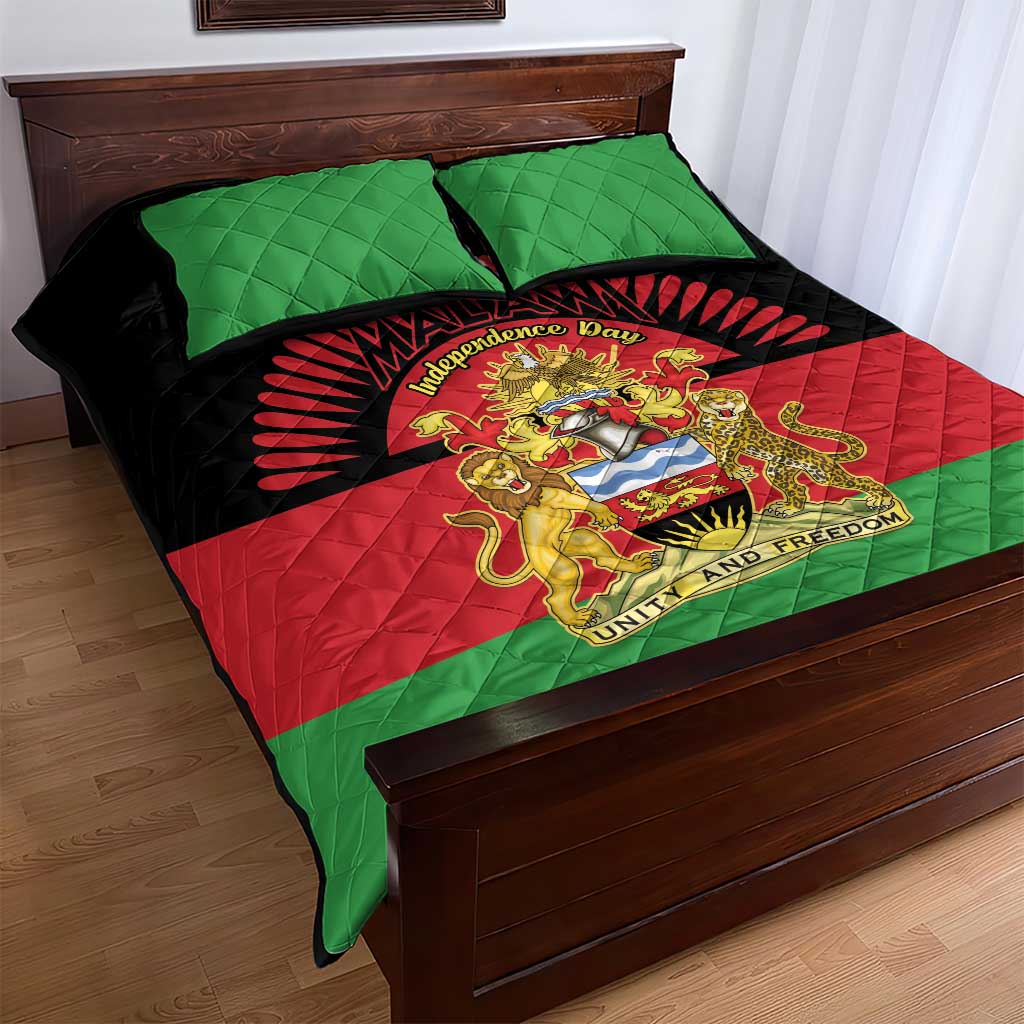 Malawi Independence Day Quilt Bed Set Coat Of Arms Flag Style