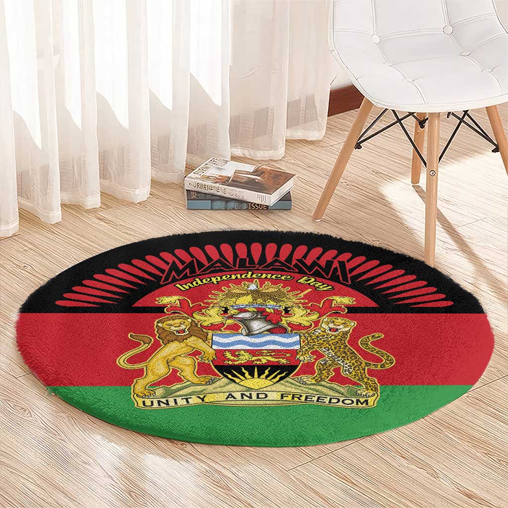 Malawi Independence Day Round Carpet Coat Of Arms Flag Style