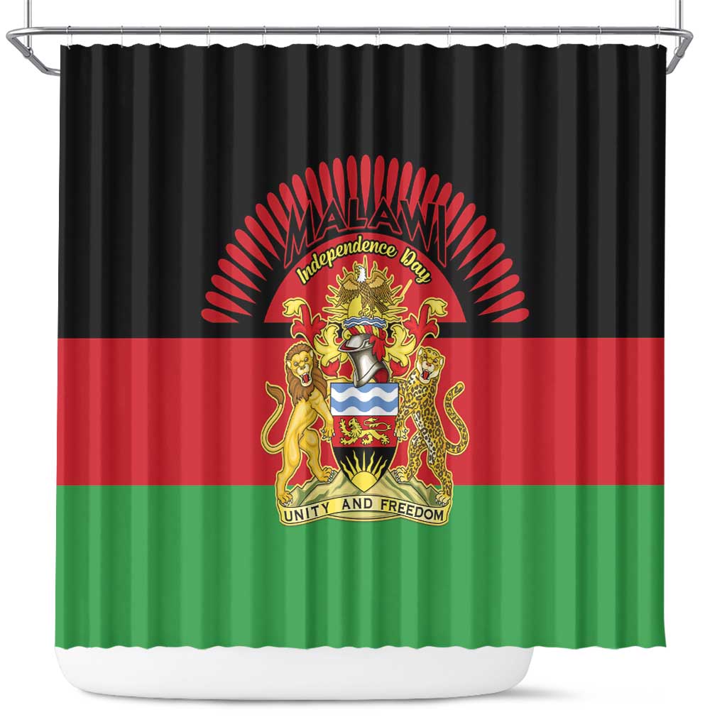 Malawi Independence Day Shower Curtain Coat Of Arms Flag Style