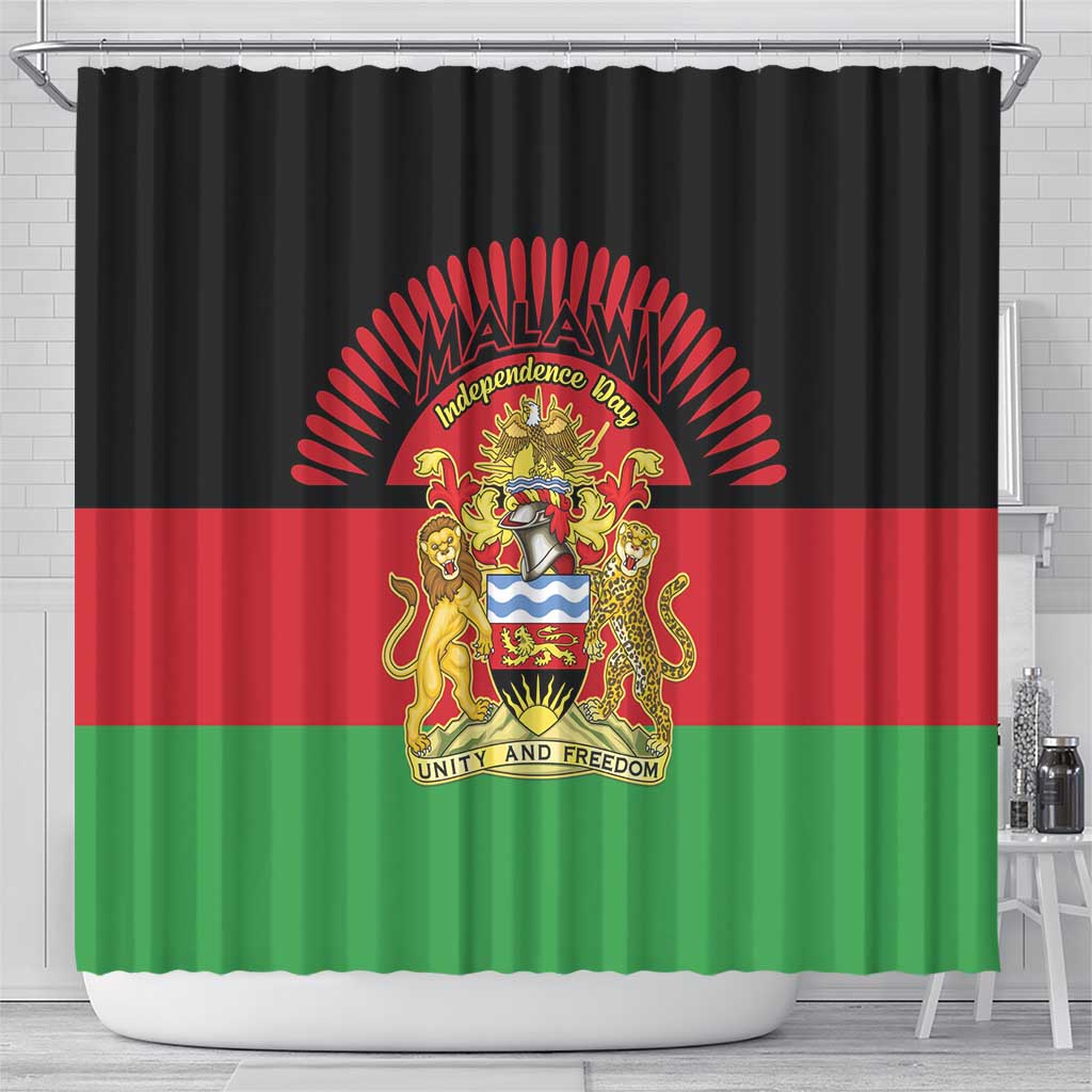Malawi Independence Day Shower Curtain Coat Of Arms Flag Style