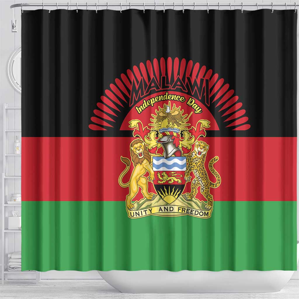 Malawi Independence Day Shower Curtain Coat Of Arms Flag Style