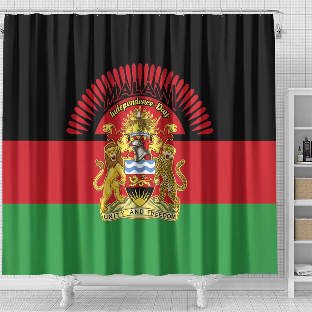 Malawi Independence Day Shower Curtain Coat Of Arms Flag Style