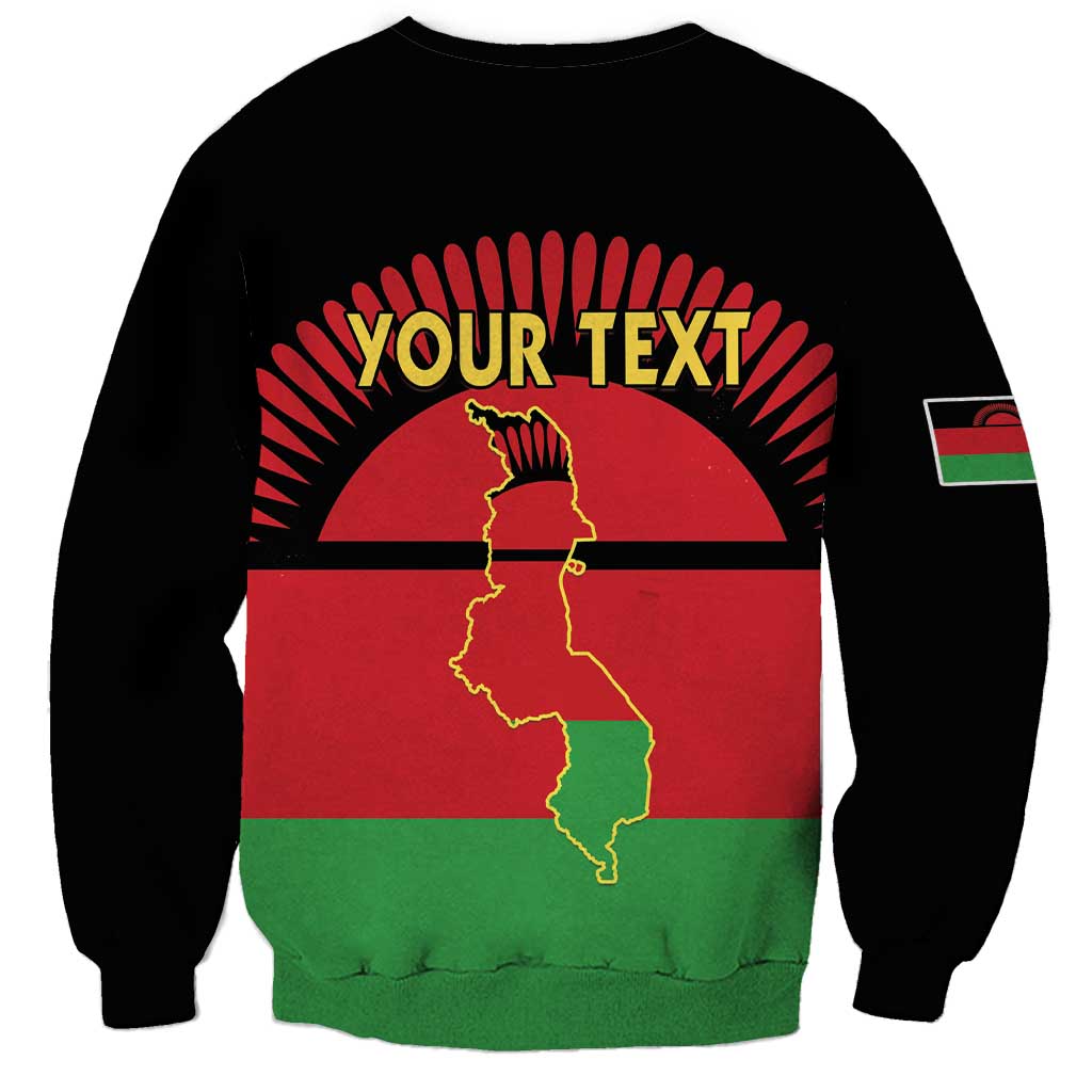 Personalized Malawi Independence Day Sweatshirt Coat Of Arms Flag Style