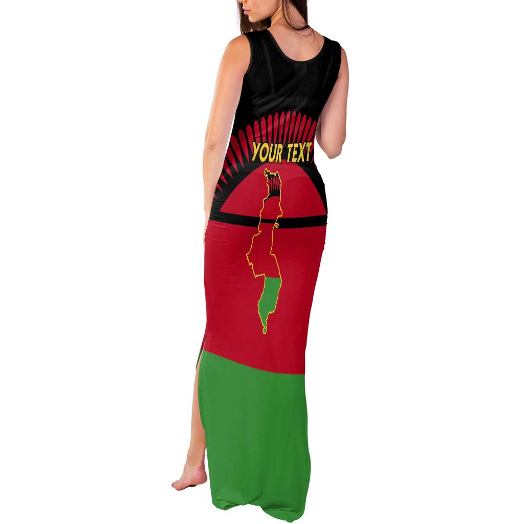 Personalized Malawi Independence Day Tank Maxi Dress Coat Of Arms Flag Style