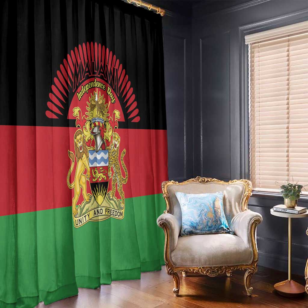 Malawi Independence Day Window Curtain Coat Of Arms Flag Style