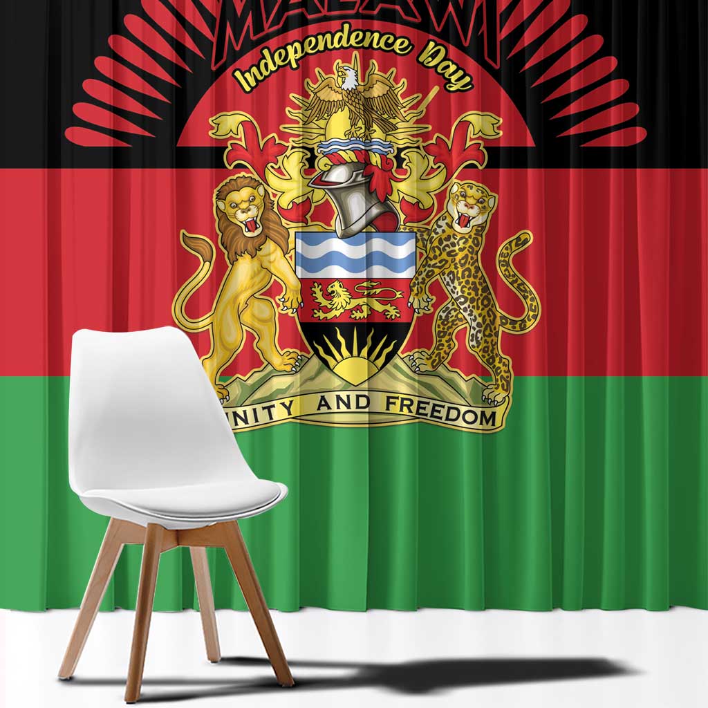 Malawi Independence Day Window Curtain Coat Of Arms Flag Style