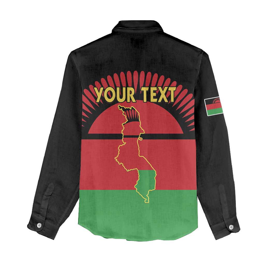 Personalized Malawi Independence Day Women Casual Shirt Coat Of Arms Flag Style