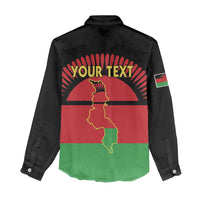 Personalized Malawi Independence Day Women Casual Shirt Coat Of Arms Flag Style