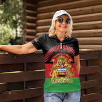 Personalized Malawi Independence Day Women Polo Shirt Coat Of Arms Flag Style