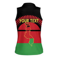 Personalized Malawi Independence Day Women Sleeveless Polo Shirt Coat Of Arms Flag Style