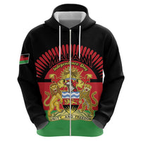 Personalized Malawi Independence Day Zip Hoodie Coat Of Arms Flag Style
