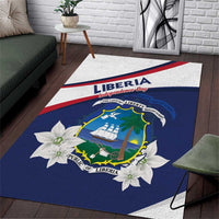 Liberia Independence Day Area Rug Coat Of Arms Pepper Flowers