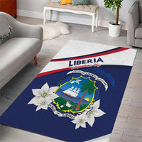 Liberia Independence Day Area Rug Coat Of Arms Pepper Flowers