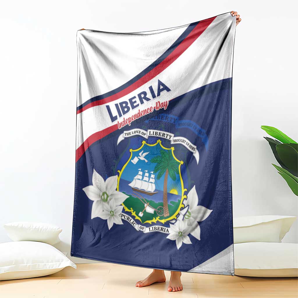 Liberia Independence Day Blanket Coat Of Arms Pepper Flowers