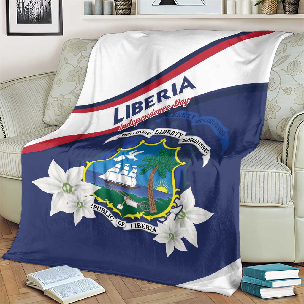 Liberia Independence Day Blanket Coat Of Arms Pepper Flowers