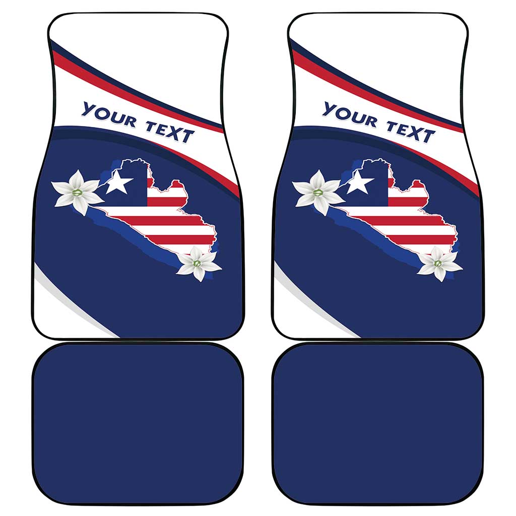 Liberia Independence Day Car Mats Coat Of Arms Pepper Flowers