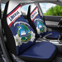 Liberia Independence Day Car Seat Cover Coat Of Arms Pepper Flowers