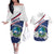 Personalized Liberia Independence Day Couples Matching Off The Shoulder Long Sleeve Dress and Hawaiian Shirt Coat Of Arms Pepper Flowers