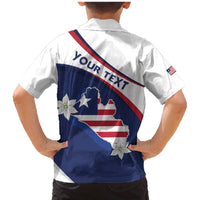 Personalized Liberia Independence Day Family Matching Mermaid Dress and Hawaiian Shirt Coat Of Arms Pepper Flowers