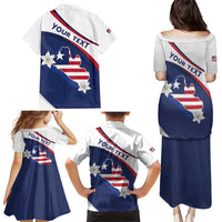 Personalized Liberia Independence Day Family Matching Puletasi and Hawaiian Shirt Coat Of Arms Pepper Flowers