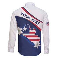 Personalized Liberia Independence Day Family Matching Puletasi and Hawaiian Shirt Coat Of Arms Pepper Flowers