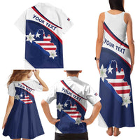Personalized Liberia Independence Day Family Matching Tank Maxi Dress and Hawaiian Shirt Coat Of Arms Pepper Flowers