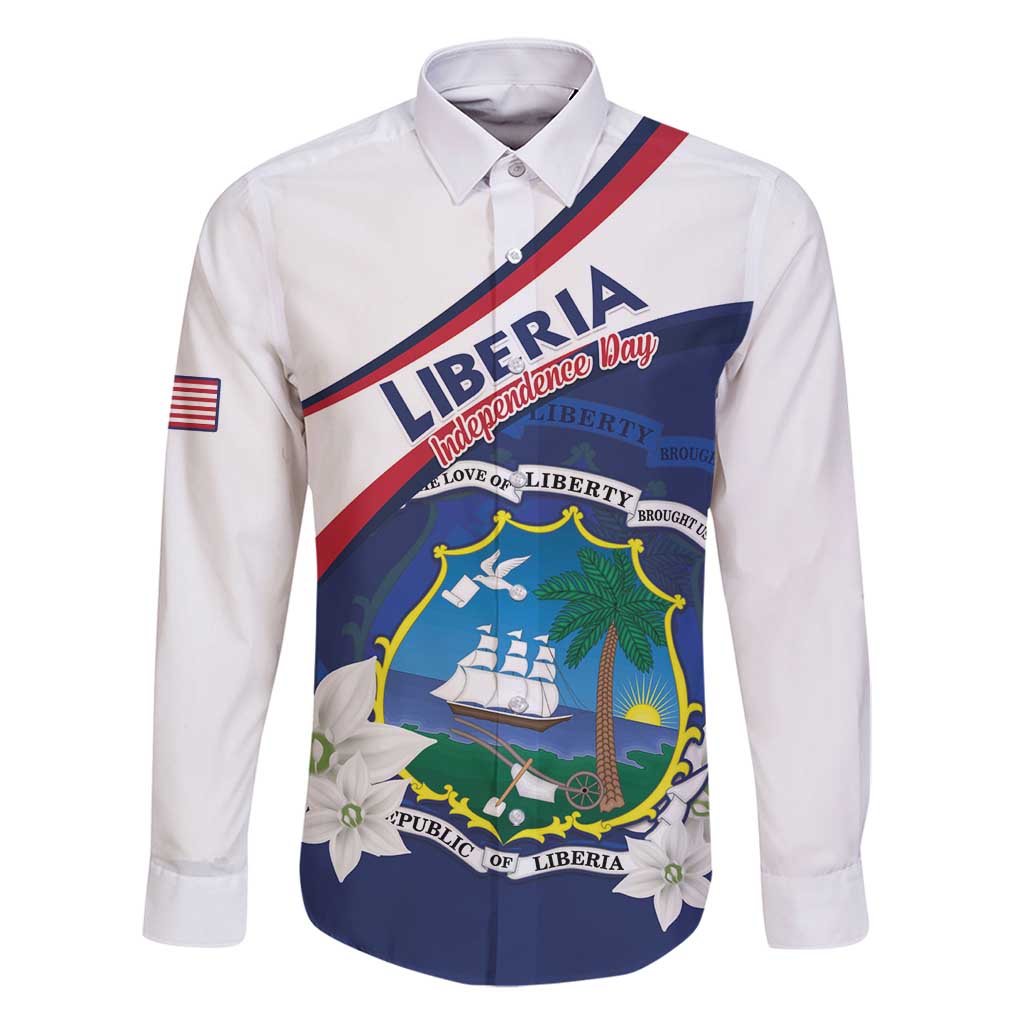 Personalized Liberia Independence Day Family Matching Tank Maxi Dress and Hawaiian Shirt Coat Of Arms Pepper Flowers