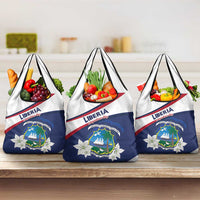 Liberia Independence Day Grocery Bag Coat Of Arms Pepper Flowers