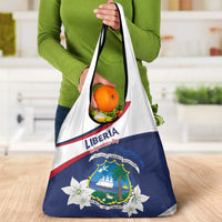 Liberia Independence Day Grocery Bag Coat Of Arms Pepper Flowers