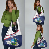 Liberia Independence Day Grocery Bag Coat Of Arms Pepper Flowers