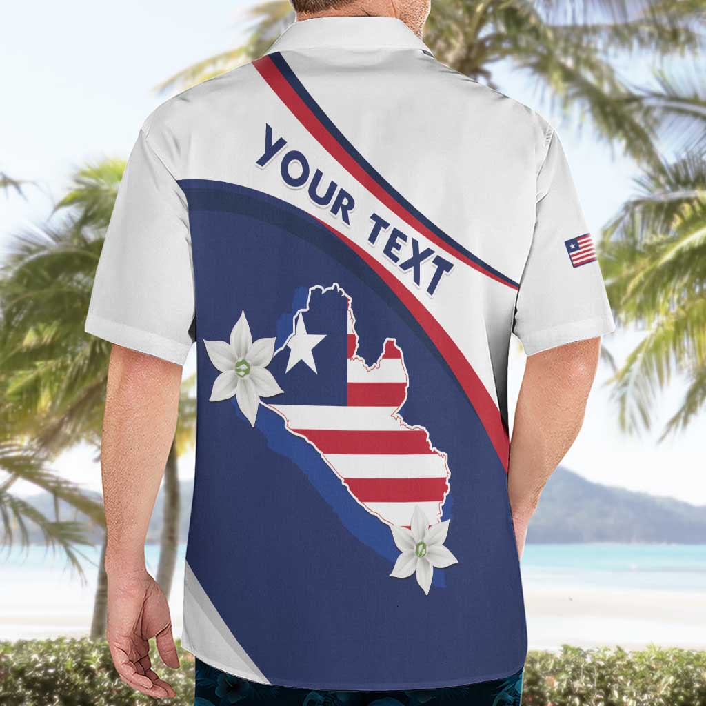 Personalized Liberia Independence Day Hawaiian Shirt Coat Of Arms Pepper Flowers