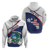 Personalized Liberia Independence Day Hoodie Coat Of Arms Pepper Flowers