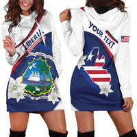 Personalized Liberia Independence Day Hoodie Dress Coat Of Arms Pepper Flowers