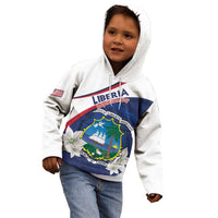 Personalized Liberia Independence Day Kid Hoodie Coat Of Arms Pepper Flowers