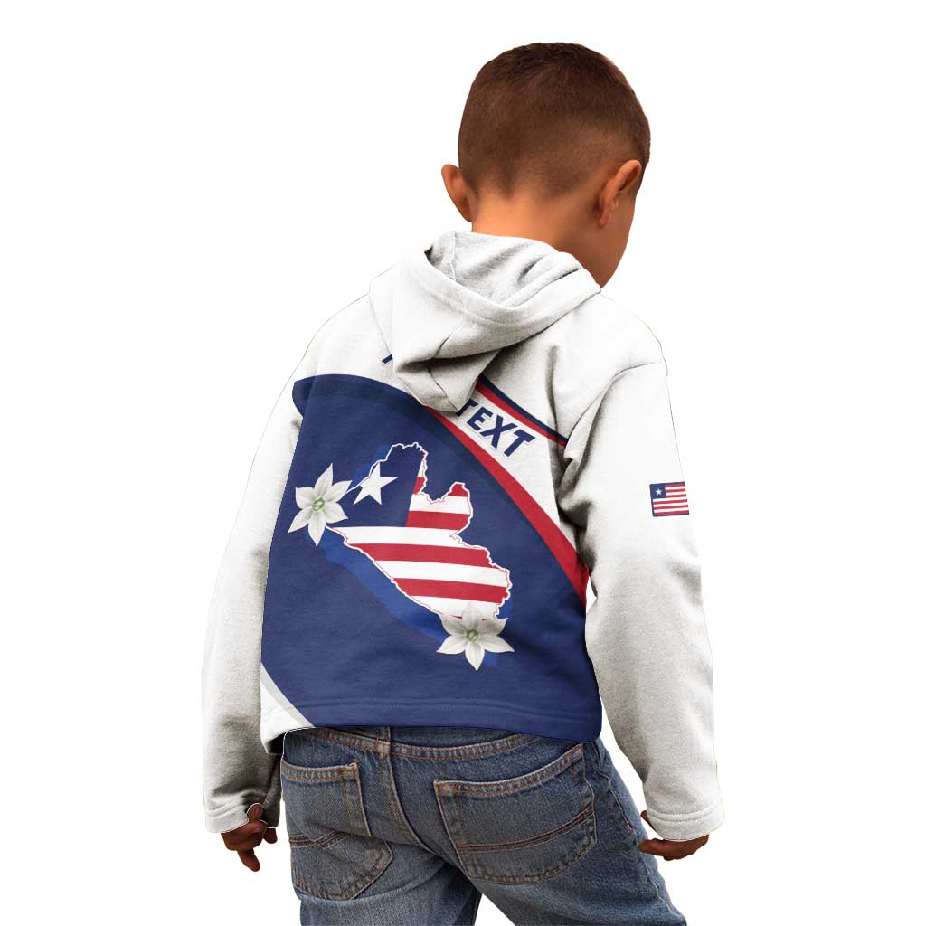 Personalized Liberia Independence Day Kid Hoodie Coat Of Arms Pepper Flowers
