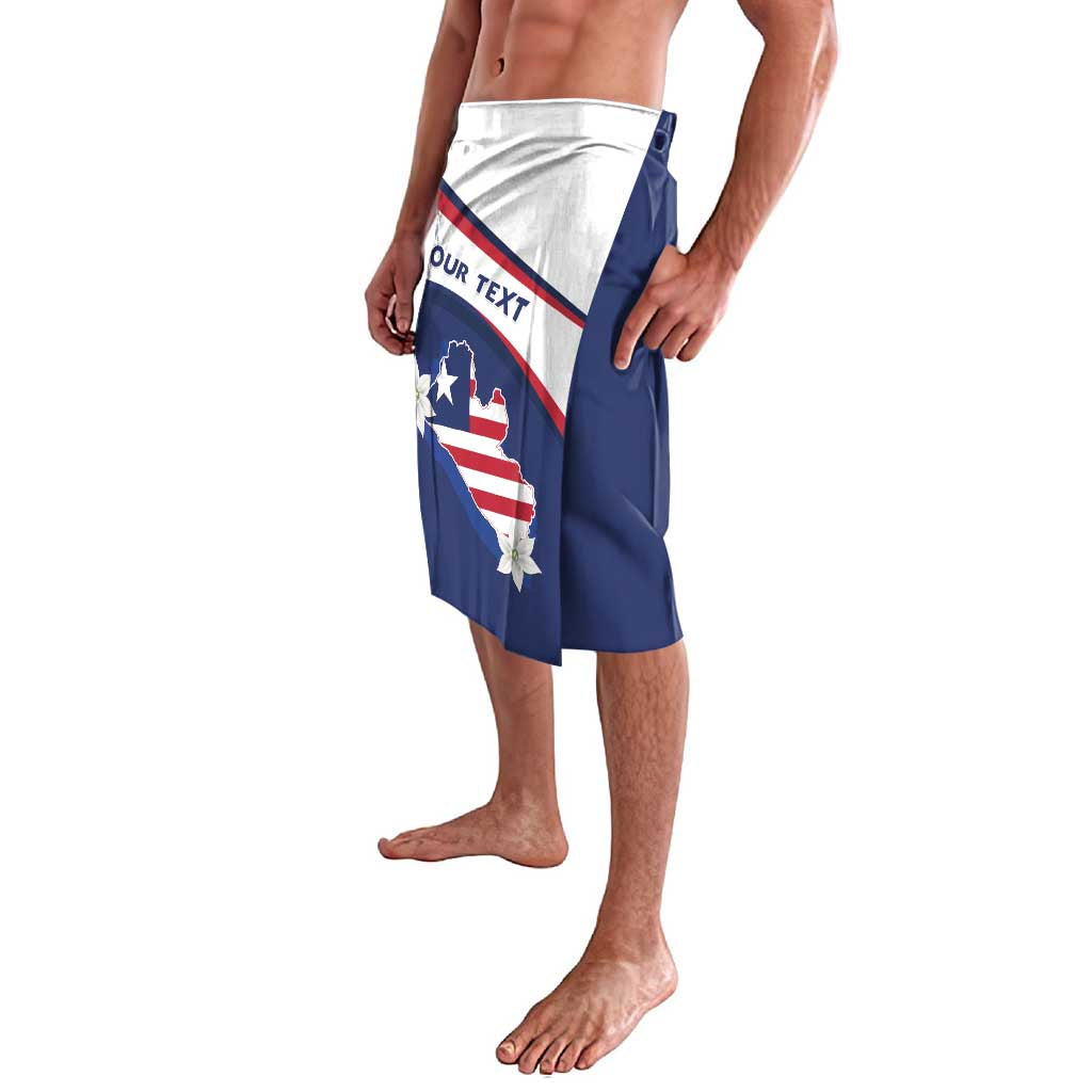 Personalized Liberia Independence Day Lavalava Coat Of Arms Pepper Flowers