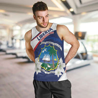 Personalized Liberia Independence Day Men Tank Top Coat Of Arms Pepper Flowers