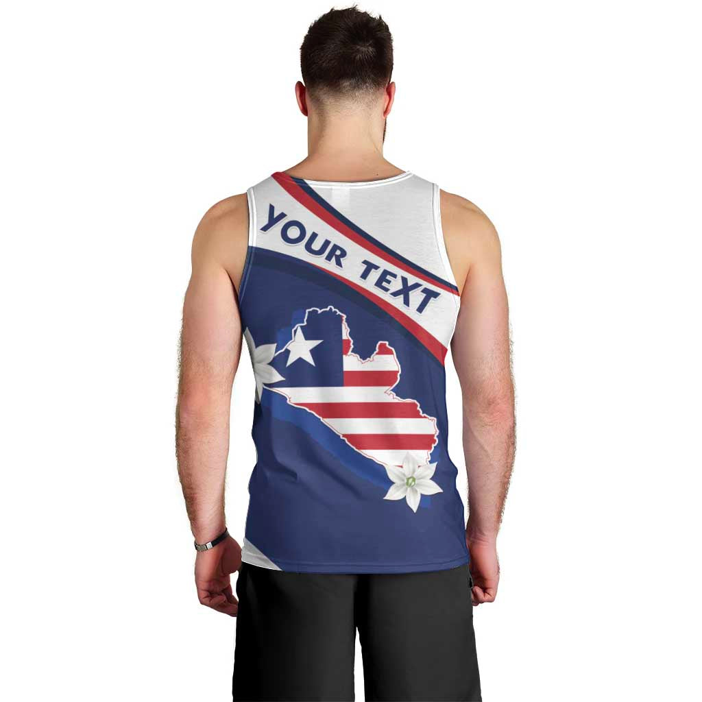 Personalized Liberia Independence Day Men Tank Top Coat Of Arms Pepper Flowers