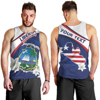 Personalized Liberia Independence Day Men Tank Top Coat Of Arms Pepper Flowers