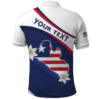Personalized Liberia Independence Day Polo Shirt Coat Of Arms Pepper Flowers
