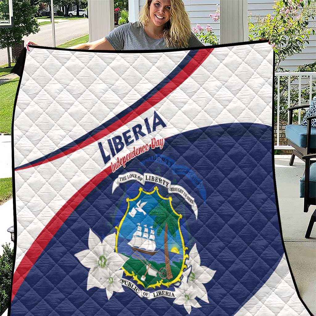 Liberia Independence Day Quilt Coat Of Arms Pepper Flowers