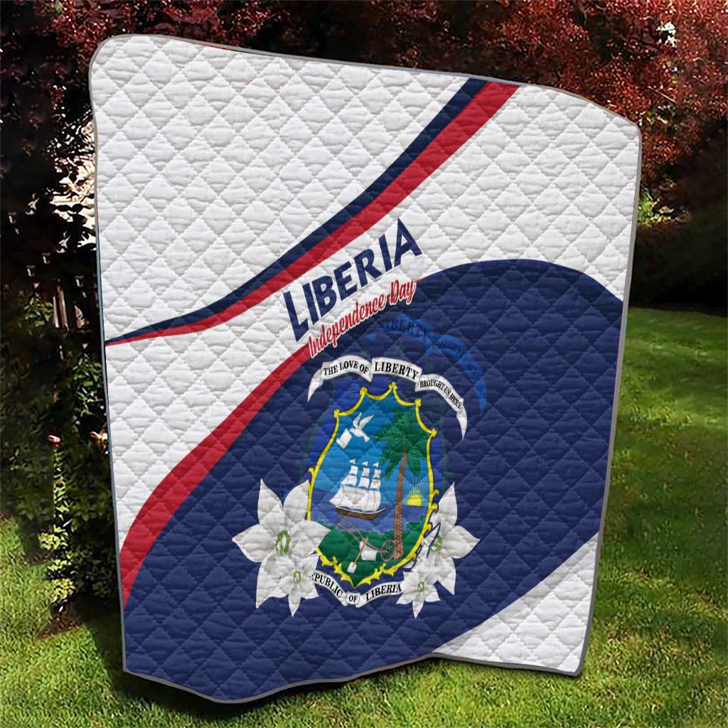 Liberia Independence Day Quilt Coat Of Arms Pepper Flowers