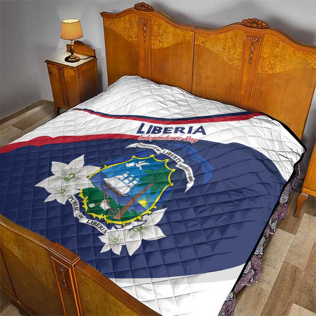 Liberia Independence Day Quilt Coat Of Arms Pepper Flowers