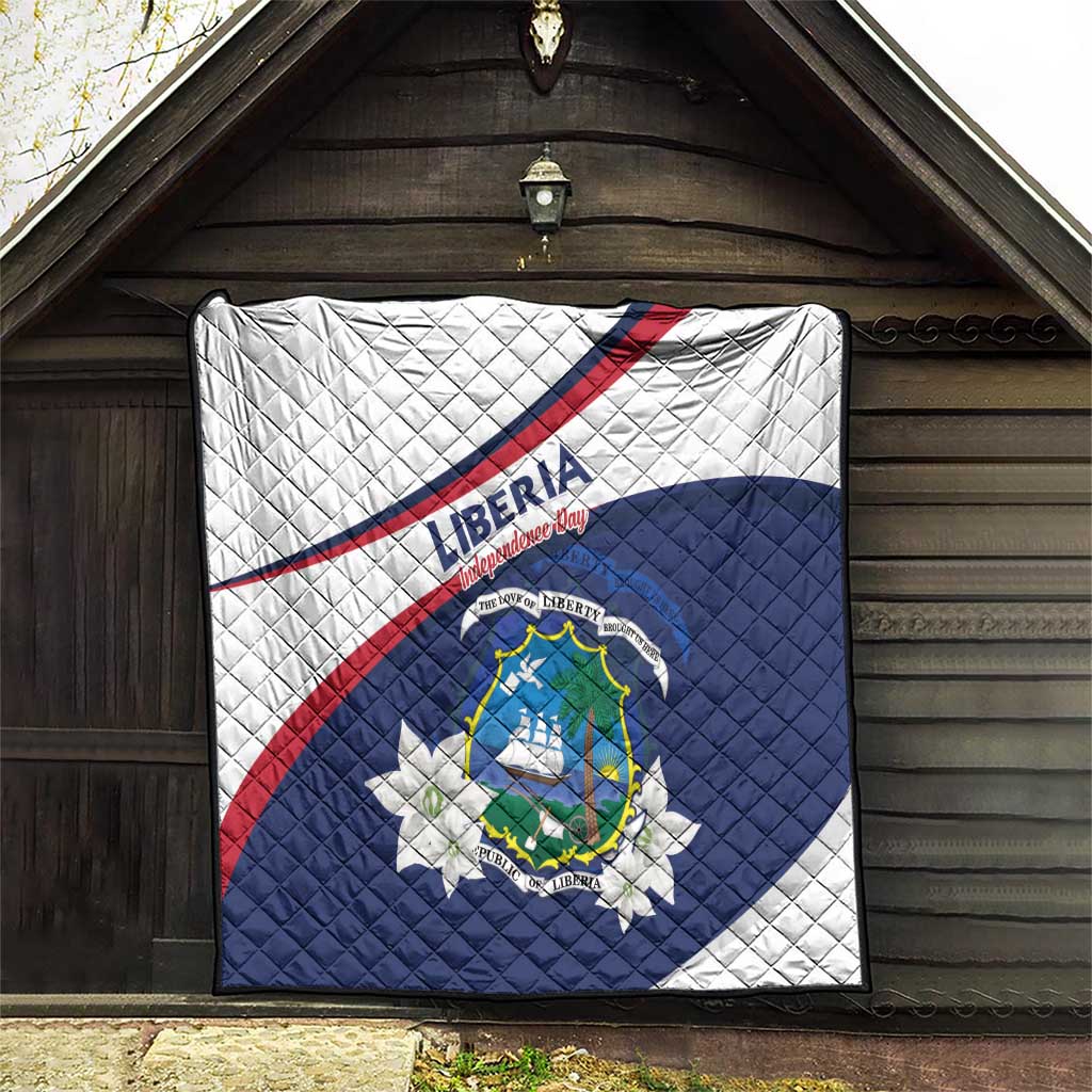 Liberia Independence Day Quilt Coat Of Arms Pepper Flowers